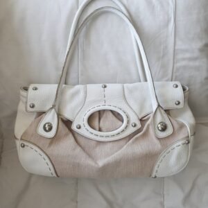 Dolce & Gabbana - Linen and leather shoulder bag 2000s - Shoulder bag