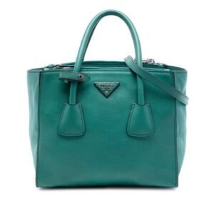 Prada - Glacé Calf Twin Pocket Double Handle Satchel - Bag