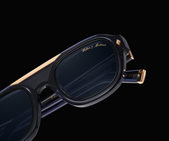 Handmade - Walton & Mortimer No.45 Codename: "MICRO" Unit 45/99 "Indigo Blue" - Spectacles - Image 4