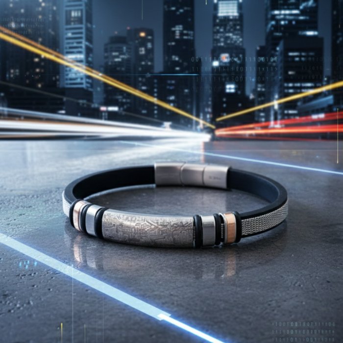 Other brand - 18 kt. - Steel, Yellow gold - Bracelet - Image 2