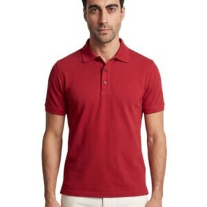 ISAIA NAPOLI - Size S - Garment Dyed Cotton Piquet Short Sleeve Polo Red - Polo shirt - New with tags