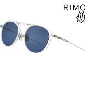 Rimowa - RW40005U - Exclusive Round Transparent Methacrylate Design - Dark Blue Lenses & Steel Temples - Sunglasses