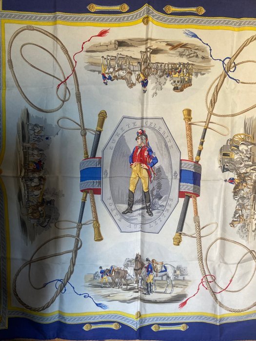 Hermès - " Poste Aux Lettres" by Hugo Grygkar 1957 - Scarf - Image 3