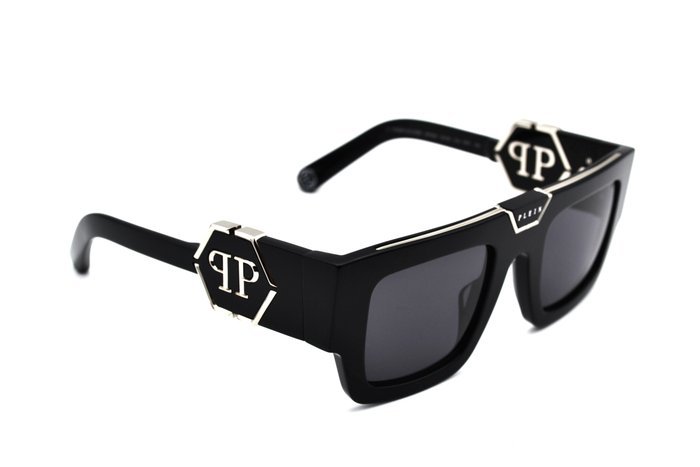 Philipp Plein - PLEIN GLOOM SPP092 - Exclusive Acetate & Silver Design with Logo - *New* - Sunglasses - Image 6