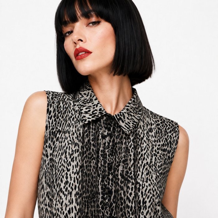 Saint Laurent - by Hedi Slimane – 100%silk -leopard printed- size 36FR (S) - Dress - Image 4