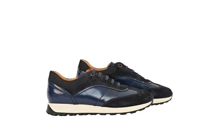 TESTONI Blue Sneaker Plain Calf + Suede + Fabric 8 UK - 42 IT - Sneakers - Size: EU 42 - New with tags - Image 2