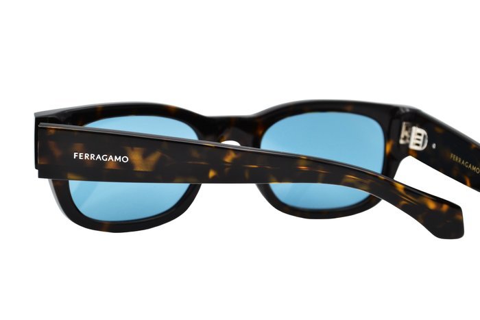Salvatore Ferragamo - SF2064SE 242 - Rectangular Acetate Renew - Blue Lenses - *New* & Unusual - Sunglasses - Image 7