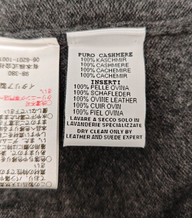 DELLA CIANA CASHMERE - 52 IT - Gray Bomber Zip Jacket Suede Leather - Cashmere - Bomber jacket - New with tags - Image 7