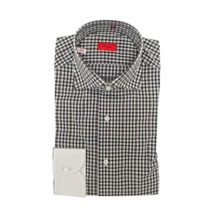 ISAIA - 15.5 - 39 - "Mix" Dress Shirt Hand-Sewn Checks Lightwheight Cotton - Shirt - New with tags