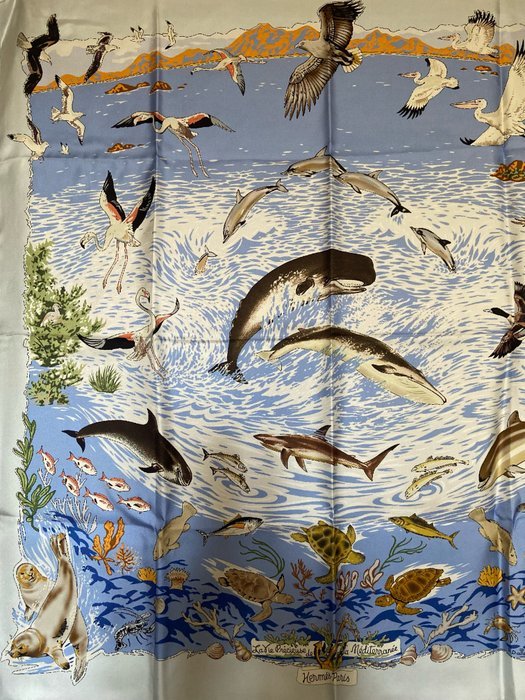 Hermès - " Vie Précieuse De La Méditerranée" par Robert Dallet 1992 - Scarf