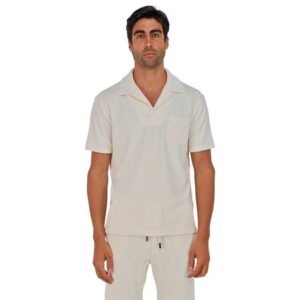ISAIA NAPOLI - Size M - Ivory Terry Short Tracksuit Cotton Silk - Jumpsuit - New with tags
