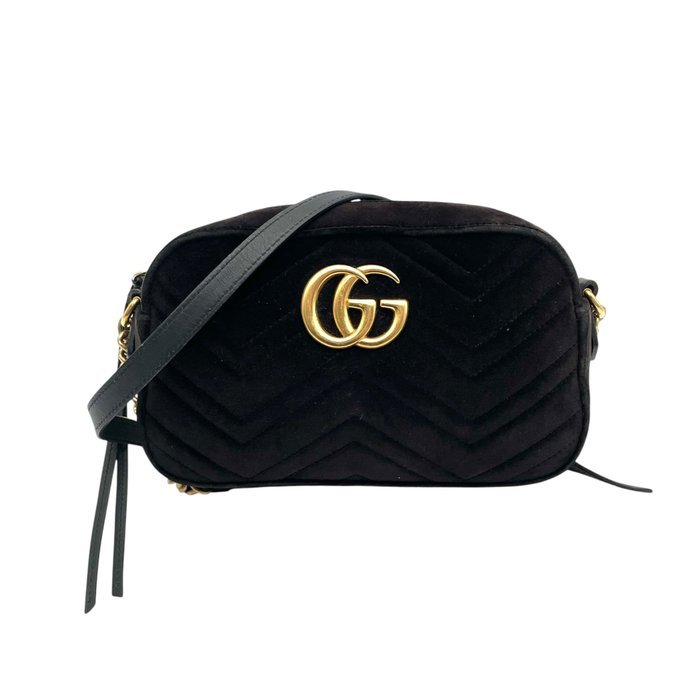 Gucci - Gucci GG Marmont Small Velvet Camera Bag - Shoulder bag - Image 2