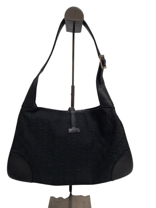 Gucci - Jackie Black Monogram Vintage Handbag - Bag - Image 2