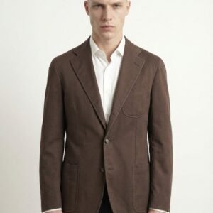RAFFAELE CARUSO - 50 IT - Brown Cotton Jacket Sport Coat Made in Italy - Blazer - New with tags