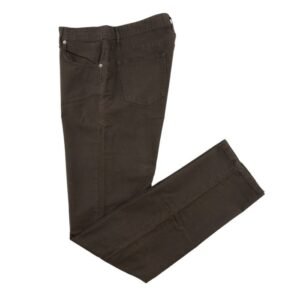LUIGI BORRELLI NAPOLI - 51 IT - Corduroy Brown Denim Jeans Pant Cotton Made in Italy - Trousers - New with tags