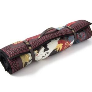 POLDO X RUBINACCI Red Portable Bed + Leather 70 x 50 cm - Pet accessory