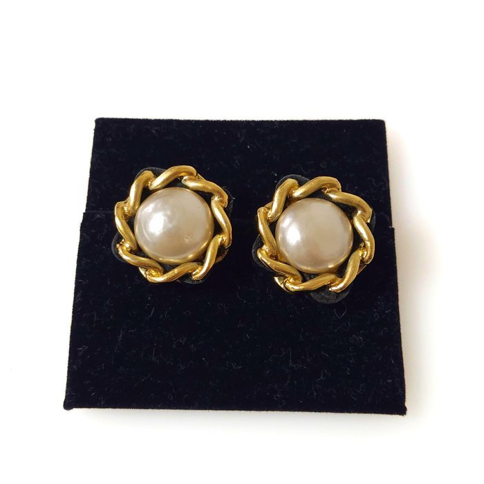 Chanel - Gold-plated, Leather - Earrings - Image 3