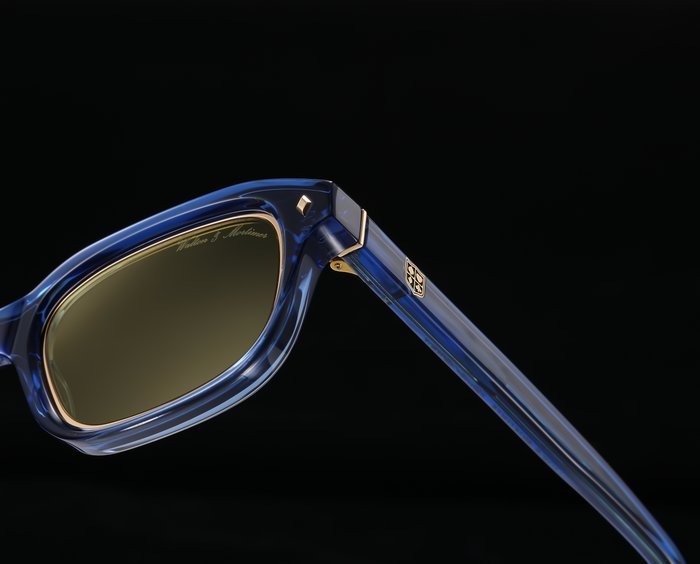 Handmade - Walton & Mortimer No.28 Codename: "Bulletproof" Unit 21/99 "Deep Sea Blue Color" - Sunglasses - Image 8
