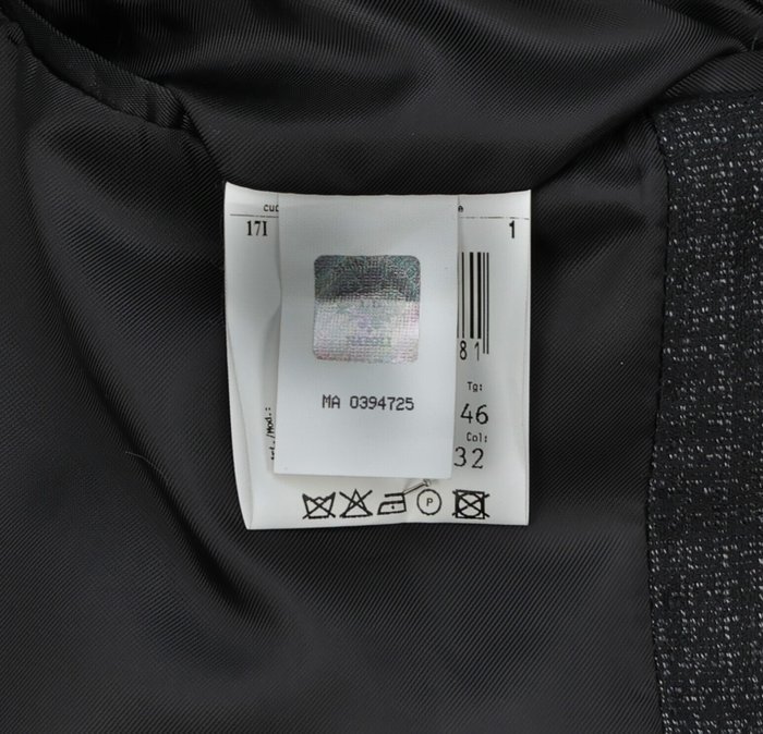 LUIGI BORRELLI - 46 IT - Jacket Dark Gray Houndsthooth Virgin Wool handmade in Italy - Blazer - New with tags - Image 7