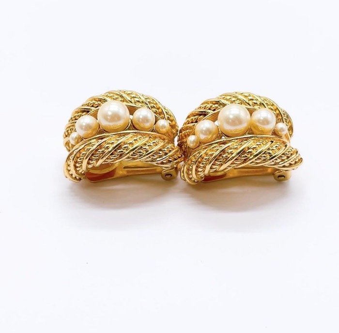 Christian Dior - Clip-on earrings Gold-plated Pearl - Image 2