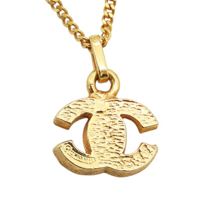 Chanel - Synthetic gemstone - Gold-plated - Necklace with pendant - Authentic Chanel Vintage - Image 3