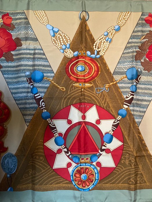 Hermès - « Tibet II » par Cathy Latham 2002, jamais réédité - Scarf - Image 6