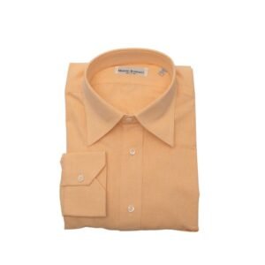 RUBINACCI NAPOLI - 16 - 41 - Shirt Peach Point Collar 100% Cotton Classic Fit - Shirt - New with tags