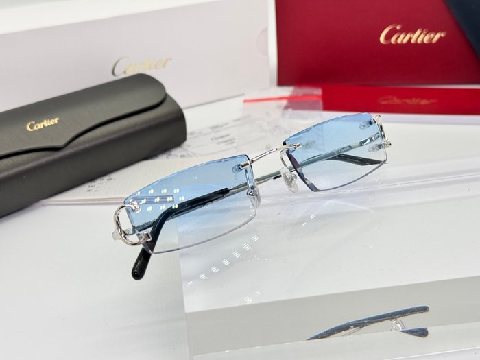 Cartier - Piccadilly Silver Gold Planted 18k Cut Lenses - Sunglasses - Image 7