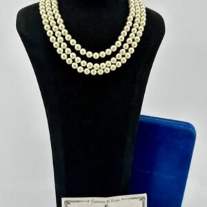 Camrose & Kross - JBK - Jacqueline Bouvier Kennedy – Triple Strand Simulated Pearl Necklace – 1990s - Necklace