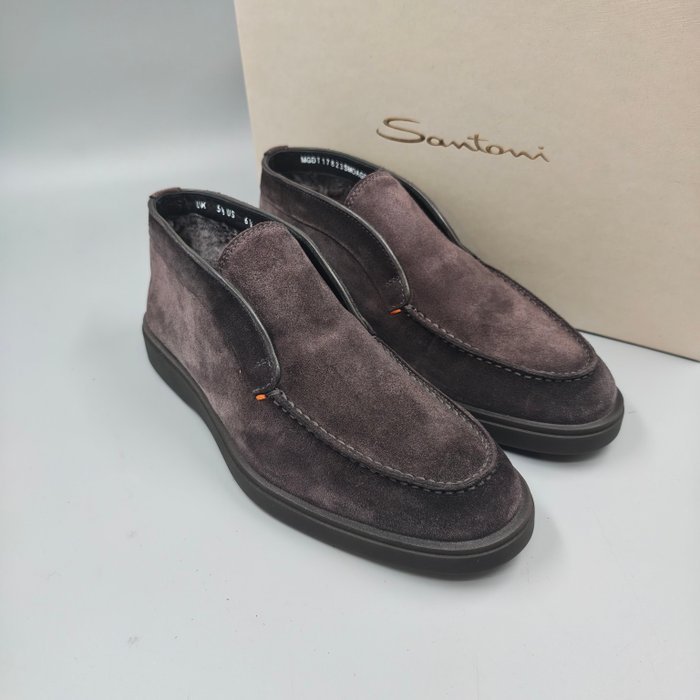Santoni-UK5.5-With real Fur - Loafers - New in box