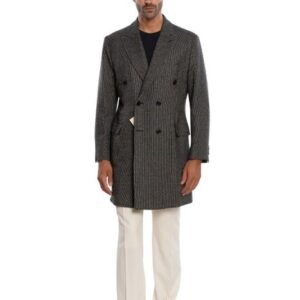 LUIGI BORRELLI NAPOLI - 54 IT - Hand-Sewn 100% Cashmere Grey Coat Double Breasted - Coat - New with tags