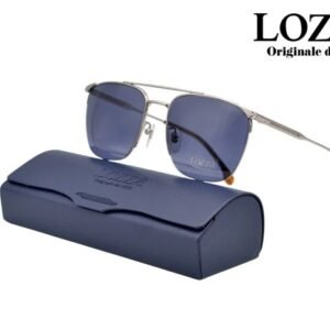 Other brand - Lozza Originale dal 1878 - PORTOFINO 6 SL2408 - Silver Metal & Blue Lenses Design - *New* - Sunglasses