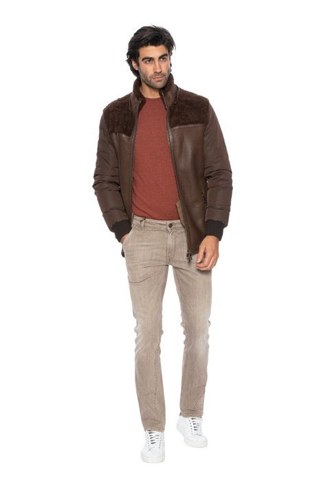 HETTABRETZ for TESTONI - 58 IT - Brown Jacket Coat Puffer Goose Down + Shearling - Coat - New with tags - Image 4
