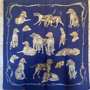 Hermès - " Chiens De Meute" by Xavier de Poret 1959 - Scarf