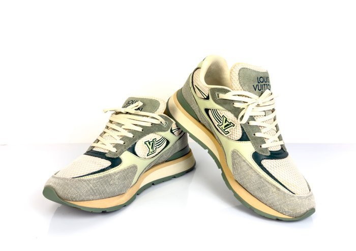 Louis Vuitton - Multicolor Suede and Denim Run Away - Low-top trainers - Size: EU 42 - Image 6