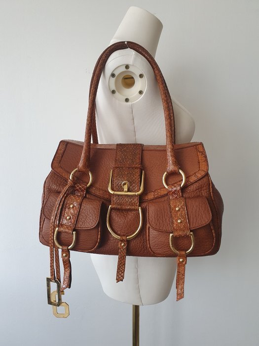 Dolce & Gabbana - 2000s Leather & Python Shoulder Bag - Shoulder bag - Image 2
