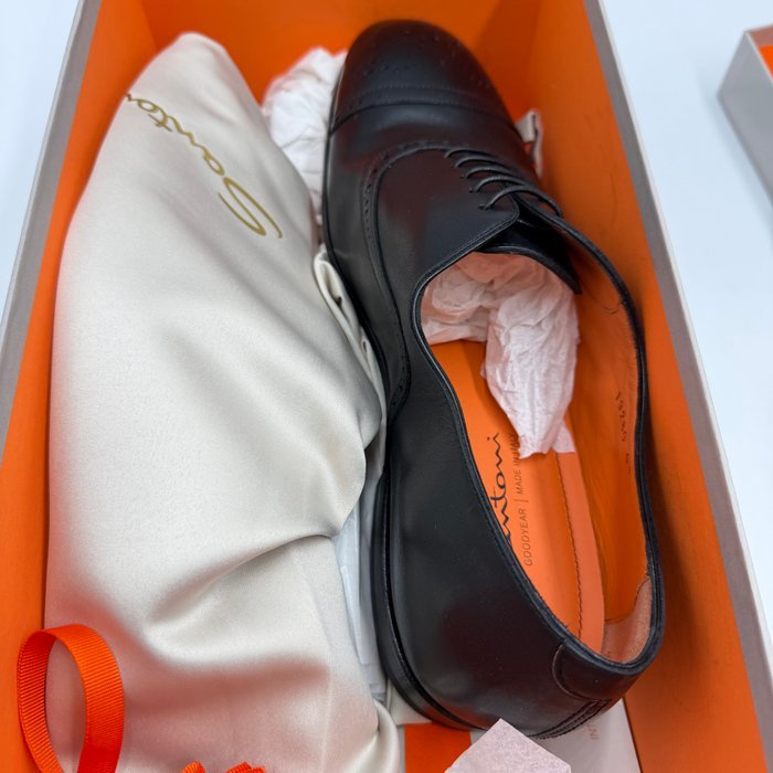 Santoni - Lace-up shoes - Size: EU 43 - Vintage - New in box - Image 7