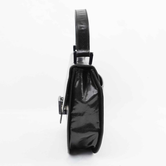 Prada - Prada Vintage Black Madras Leather Top Handle Handbag Black Hardware Made in Italy - Handbag - Image 6