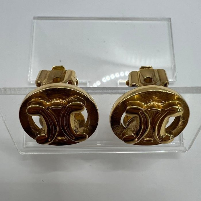 Céline - Gold-plated - Earrings - Triomphe - Image 4