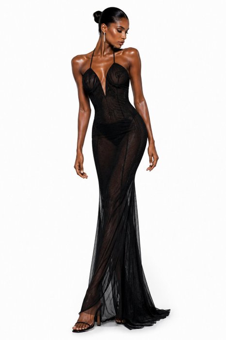 Tom Ford – Bustier Sheer Evening Dress –SS24 Show Sample – Size S/M - Occasion dress - Image 4