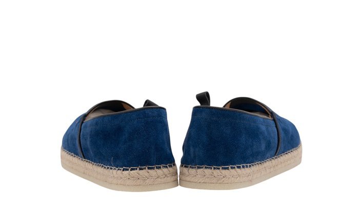 TESTONI - 10 UK - 44 IT - "Capri" Espadrillas Unlined Suede Sea - Loafers - Size: EU 44 - New in box - Image 3