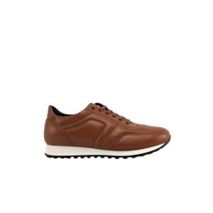 TESTONI BOLOGNA - 10 UK - 44 IT - Cognac Padded Sneaker Shoes Sport Nappa - Sneakers - Size: EU 44 - New with tags