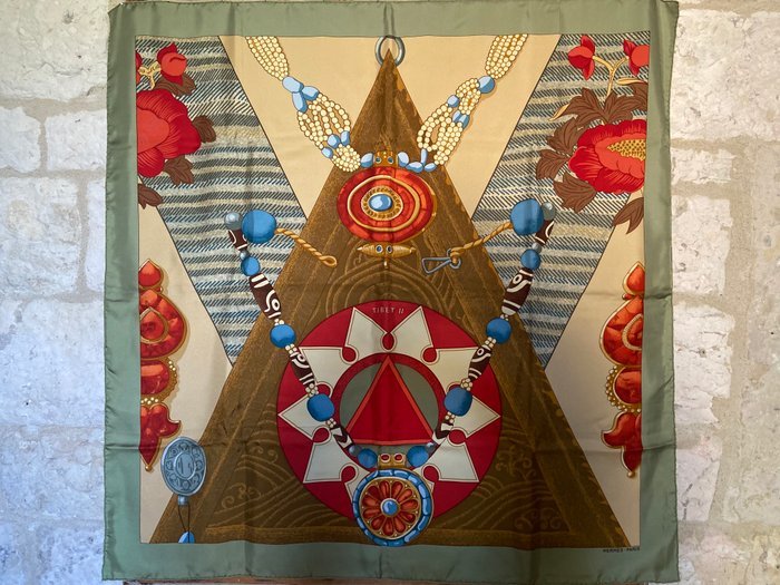 Hermès - « Tibet II » par Cathy Latham 2002, jamais réédité - Scarf - Image 5