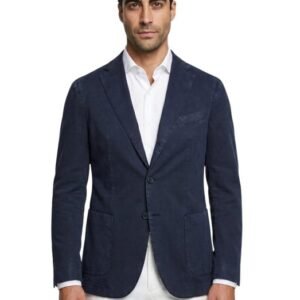 SANTANIELLO SALERNO - 46 IT - 32 Roll Buttons Blazer Washed Blue Wool - Handmade in Italy - Blazer - New with tags