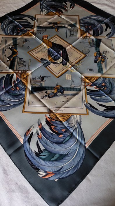 Hermès - COMBATS DE COQS by Hugo Grygkar. 1954 - Foulard - Image 6