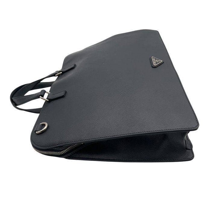 Prada - Prada Saffiano Leather Business Briefcase with Triangle Logo - Business bag - Image 7