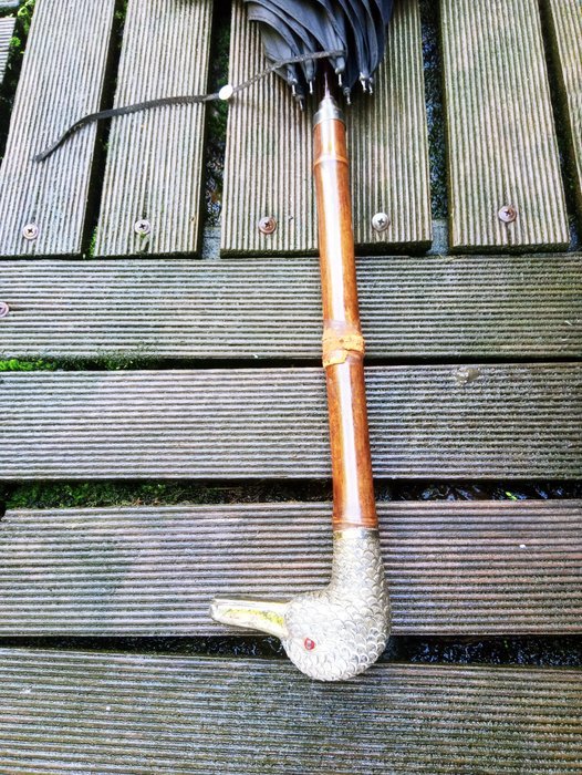 Zabytkowa Głowa Kaczki Srebro 925 - Umbrella - Image 2