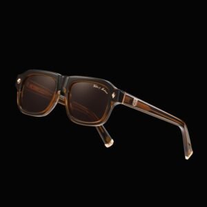 Handmade - Walton & Mortimer No.70 Codename: "SMOKE" Unit 42/99 "Amber Brown" - Sunglasses