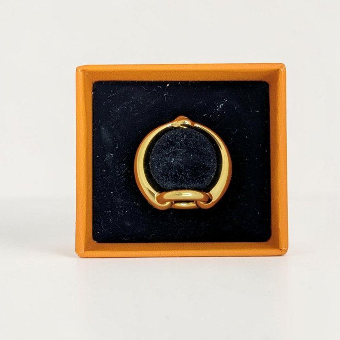 Hermès - Gold-plated metal - Scarf ring - Knot / Atame Motif - Image 3