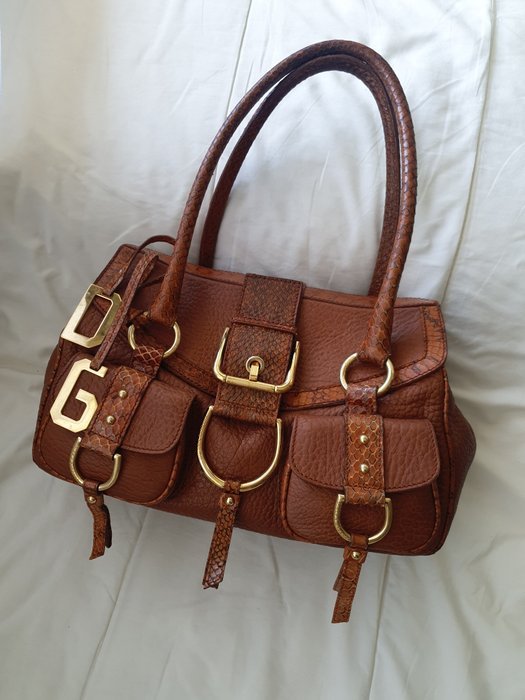 Dolce & Gabbana - 2000s Leather & Python Shoulder Bag - Shoulder bag - Image 4